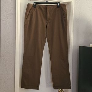 CAbi 100% cotton brown slacks size 12